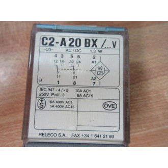Turck C2-A20BX Releco Relay  C2-A20BX ADC24V - New No Box