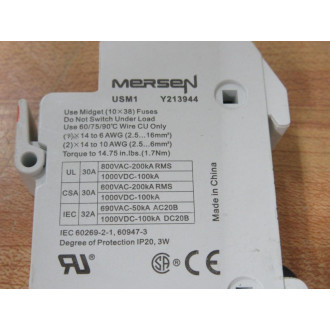Ferraz Shawmut USM1 Mersen Fuseholder Gould 690VAC 32A - New No Box