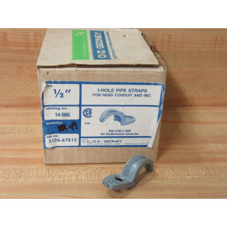 O-ZGedney 14-50G 12" 1 Hole Pipe Strap 1450G (Pack of 49)