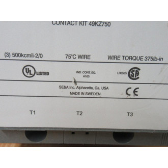 Siemens 40NH32A* Size 7 Heavy Duty Contactor Coil: 250-500V - Used