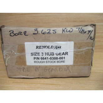 Renold 6641-0308-001 Ajax Size 3 Hub Gear 3-58" Bore