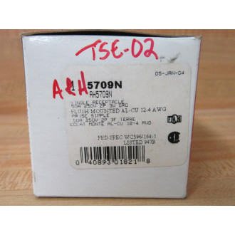 Cooper 5709N Single Flush Receptacle AH5709N
