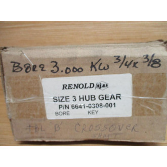 Renold 6641-0308-001 Ajax Size 3 Hub Gear 3" Bore