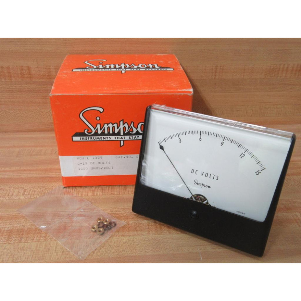 Simpson 1329 Meter 4.5 Inch 0-15 DC Volts