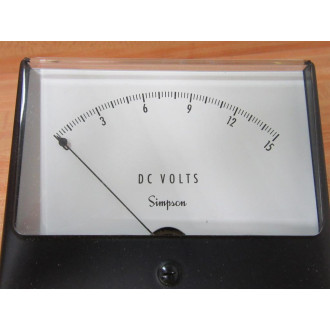 Simpson 1329 Meter 4.5 Inch 0-15 DC Volts