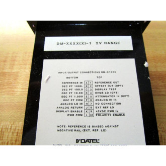 Datel DM-XXXX(X)-1 Digital Panel Meter WP105214