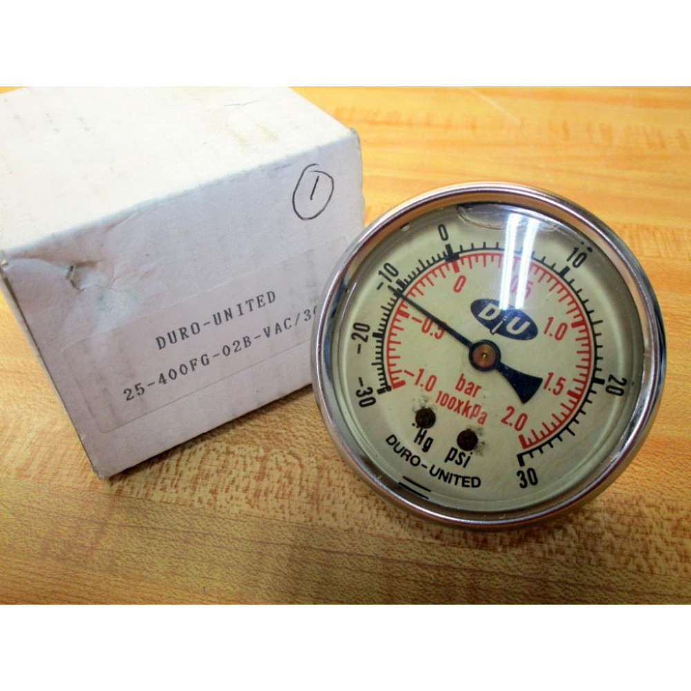 Duro-United 25-400FG-02B-VAC30 Gauge 25400FG02BVAC30