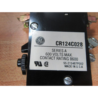 General Electric CR124-C028 GE Overload Relay CR124C028 - New No Box