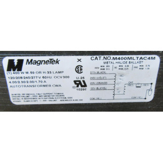 Magnetek M400MLTAC4M-500K Ballast M400MLTAC4M500K - Used