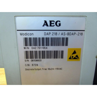 AEG AS-BDAP-218 Output Module DAP 218AS-DAP-218 115Vac wo Cover - Used