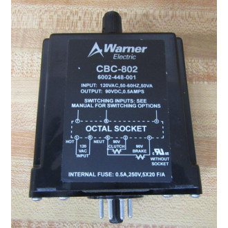 Warner Electric CBC-802 Clutch Brake Power Supply 6002-448-001 - New No Box