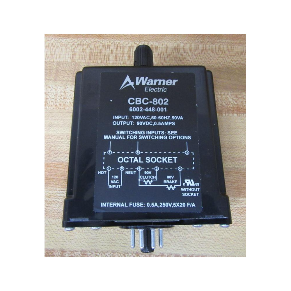 Warner Electric CBC-802 Clutch Brake Power Supply 6002-448-001 - New No Box Warner Electric CBC-802 Clutch Brake Power Supply 6002-448-001 - New No Box