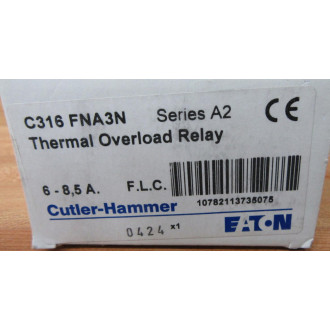Cutler Hammer Eaton C316 FNA3N Overload Relay C316FNA3N