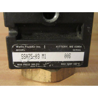 Watts Fluid Air SSA75-03 M1 Auto Pilot Valve SSA7503M1 - New No Box