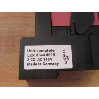 Siemens LZS:RT4A4S15 Plug-In Relay - New No Box
