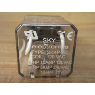 Sky Electronics SKKP-2C Relay SKKP2C 16 HP 120VAC Coil - New No Box