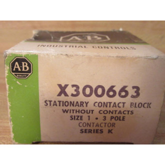 Allen Bradley X300663 Stationary Contact Block