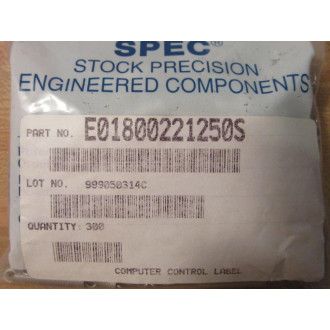 SPEC E01800221250S Extension Spring (Pack of 300)