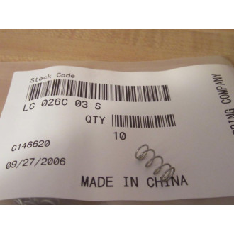 Lee Spring LC 026C 03 S Compression Spring LC026C03S (Pack of 10)