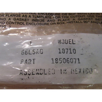 Hoffman F-66LP 18670 Closure Plate F66LP