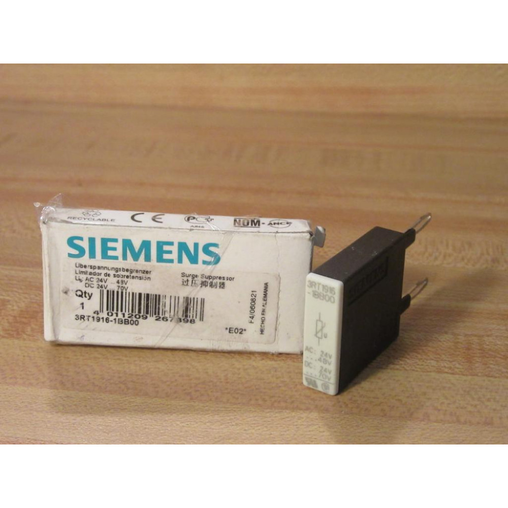Siemens 3RT1916-1BB00 Surge Suppressor 3RT19161BBOO