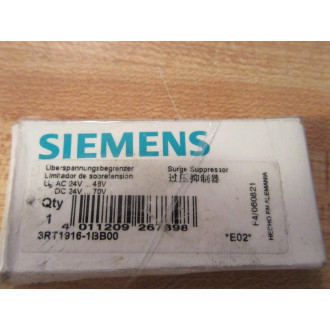Siemens 3RT1916-1BB00 Surge Suppressor 3RT19161BBOO