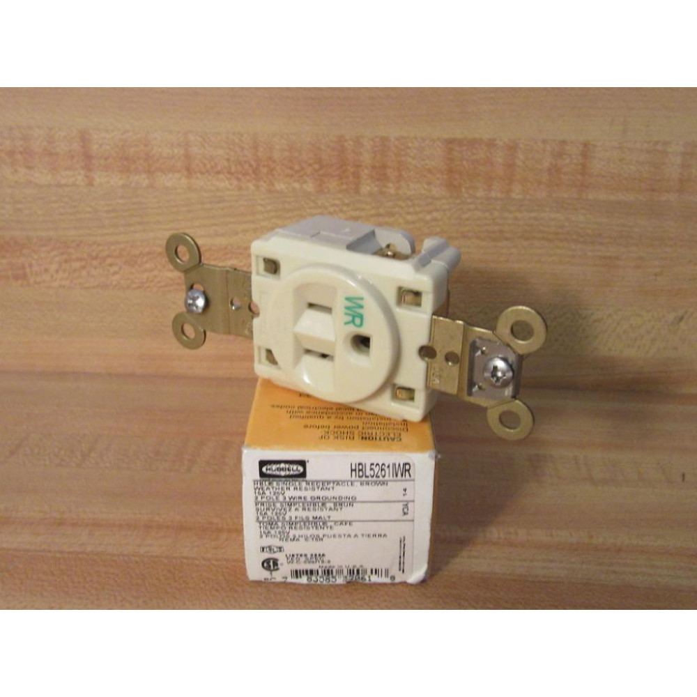 Hubbell HBL5261IWR Single Receptacle Hubbell HBL5261IWR Single Receptacle