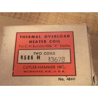 Cutler Hammer 9586 H 1367B Thermal Overload Heater Coil 9586H1367B (Pack of 2)