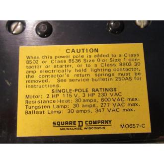 Square D 9999-SB8 Part Kit 9999SB8 - New No Box