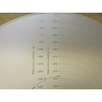 Optical Gaging Products RADII.100 Glass Chart RADII