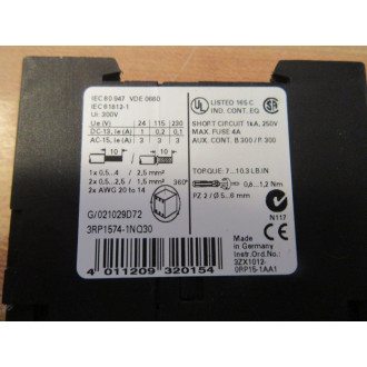 Siemens 3RP1574-1NQ30 Timer Relay 3RP15741NQ30 - Used