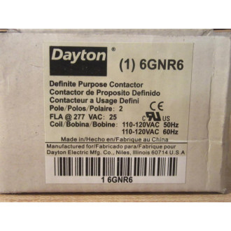Dayton 6GNR6 Definite Purpose Contactor