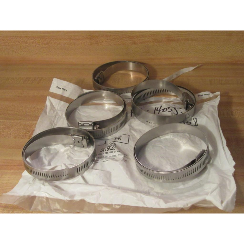 5416K39 Worm Drive Hose & Tube Clamp W410SS Screw (Pack of 5)