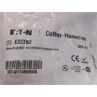 Cutler Hammer E22TB2 Eaton Illuminating Extended Pushbutton