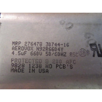 Aerovox MRP 276478 Capacitor N92R6604Y - Used