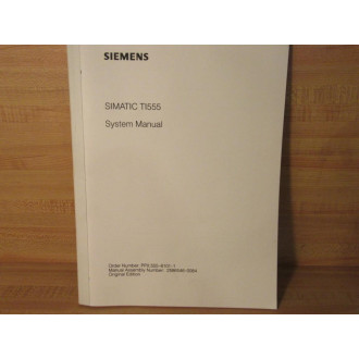 Siemens PPX:555-8101-1 Simatic TI555 System Manual 2586546-0084 - New No Box