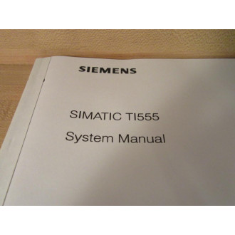Siemens PPX:555-8101-1 Simatic TI555 System Manual 2586546-0084 - New No Box