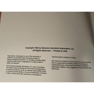 Siemens PPX:555-8101-1 Simatic TI555 System Manual 2586546-0084 - New No Box