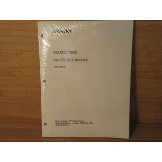 Siemens PPX:505-8105-2 Simatic TI505 User Manual 2586546-0094