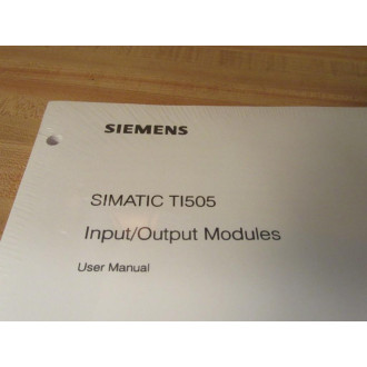 Siemens PPX:505-8105-2 Simatic TI505 User Manual 2586546-0094