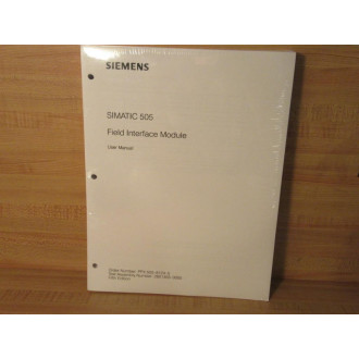 Siemens PPX:505-8124-5 Simatic 505 User Manual 2801355-0005