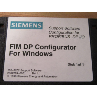 Siemens 505-7202 FIM DP Configuration 2807299-0001 - New No Box