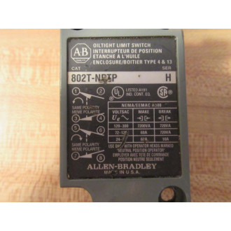 Allen Bradley 802T-NPTP Limit Switch 802TNPTP Cover Only - Used