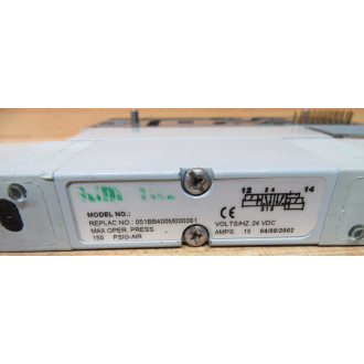 Numatics 051BB400M000061 Solenoid Valve W Gauge - Used