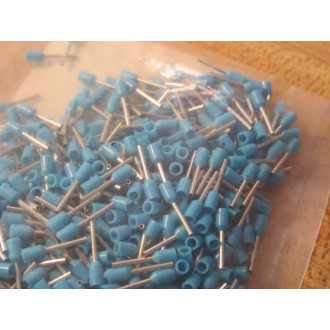Ferrules Direct AW02508-LT BLUE Single Insulated Wire Ferrules AW02508LTBLUE (Pack of 500)