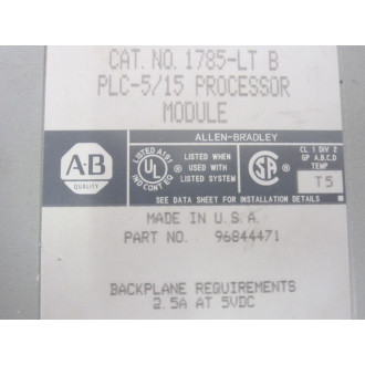 Allen Bradley 1785-LT PLC-515 CPU Module Ser.B FW Rev.R - WKey - Used