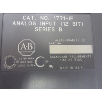 Allen Bradley 1771-IF Module 1771-1F Firmware Rev.C Series B - Used