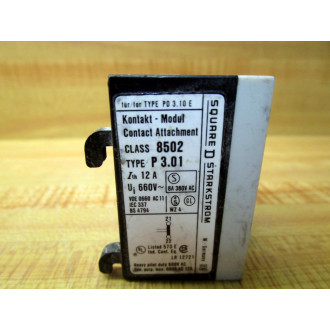 Square D 8502 PD 3.11 E Contactor 8502 P 3.01 Cracked Housing - Used