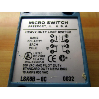 Micro Switch LSK6B-8C Wobble Limit Switch LSK6B8C - Used