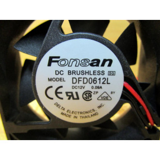 Delta Electronics DFD0612L Fonsan DC Brushless Fan (Pack of 2) - Used